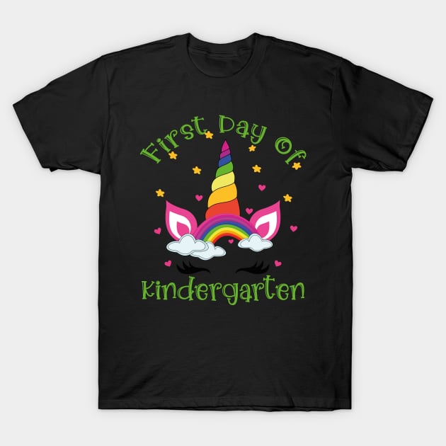 Pretty Unicorn Face | 1st Day of Kindergarten T-Shirt by Estrytee